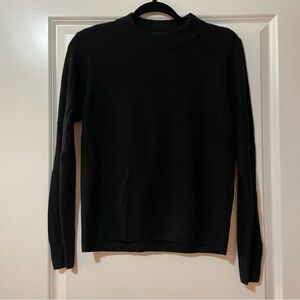 SAG HARBOR PETITE BLACK MOCK NECK SWEATER